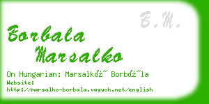 borbala marsalko business card